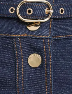 A Line Denim Skirt