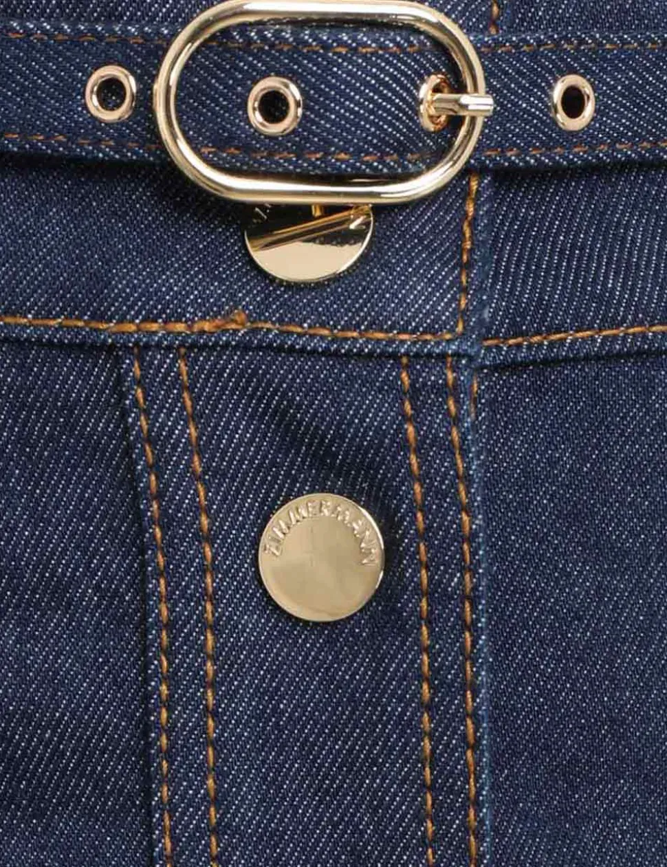 A Line Denim Skirt
