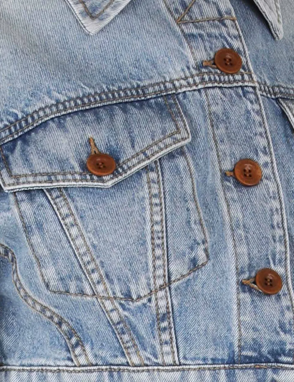Alight Cropped Denim Jacket