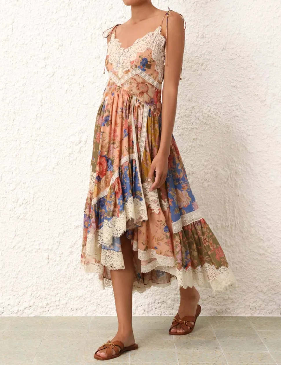 August Asymmetric Slip Dress