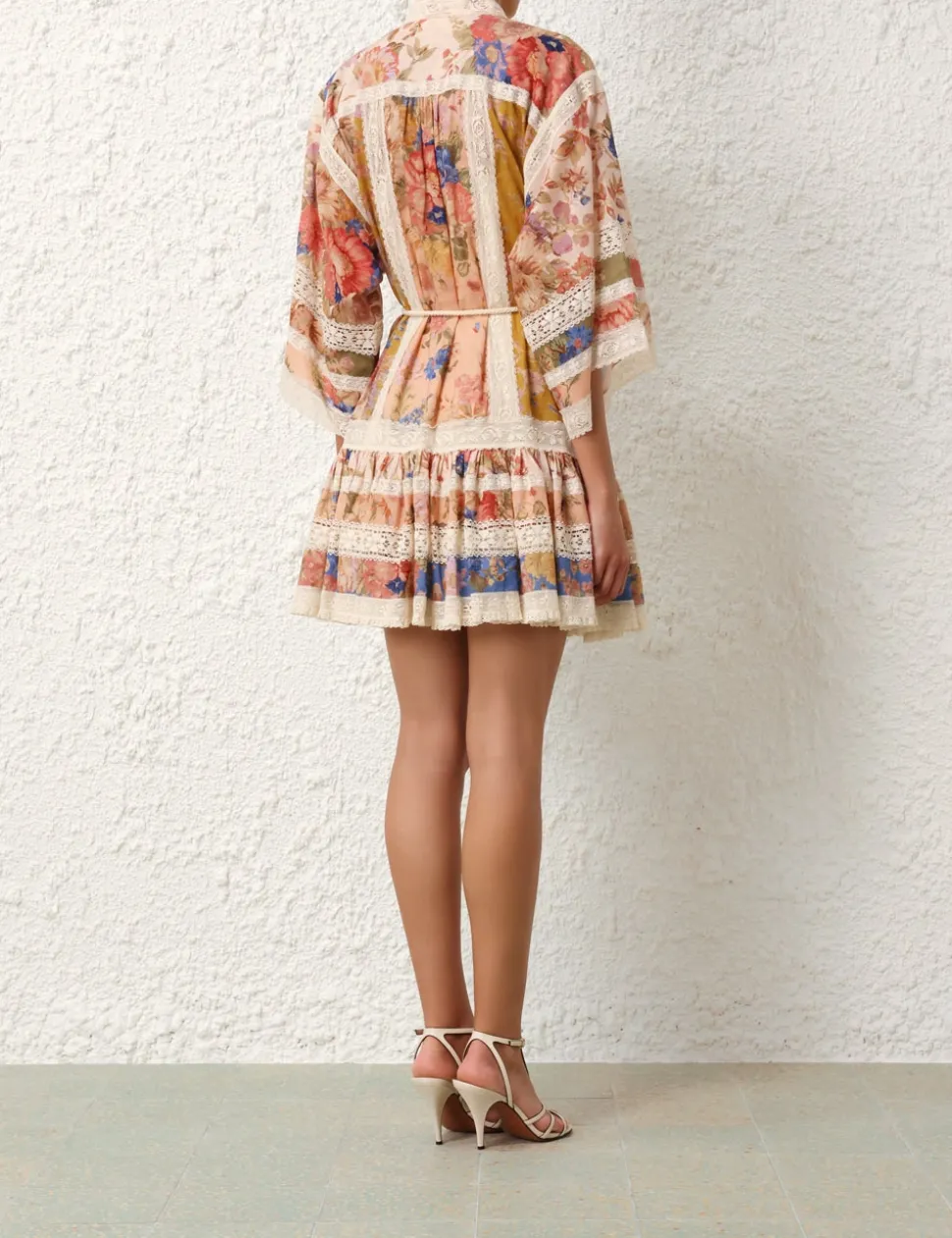 August Lace Trimmed Mini Dress