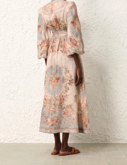 August Plunge Midi Dress