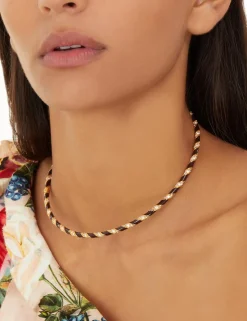 Candy Stripe Pave Choker