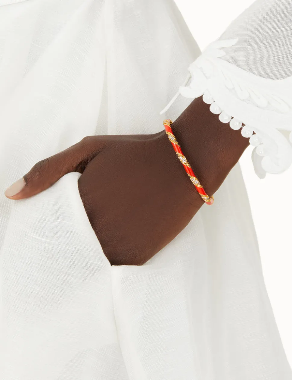 Candy Stripe Pave Cuff