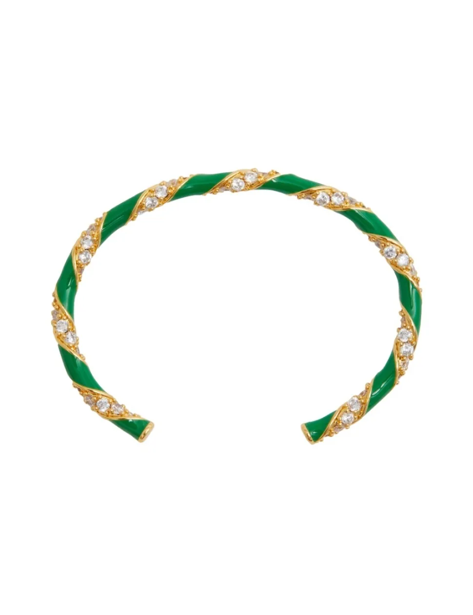 Candy Stripe Pave Cuff