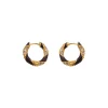 Candy Stripe Pave Hoops