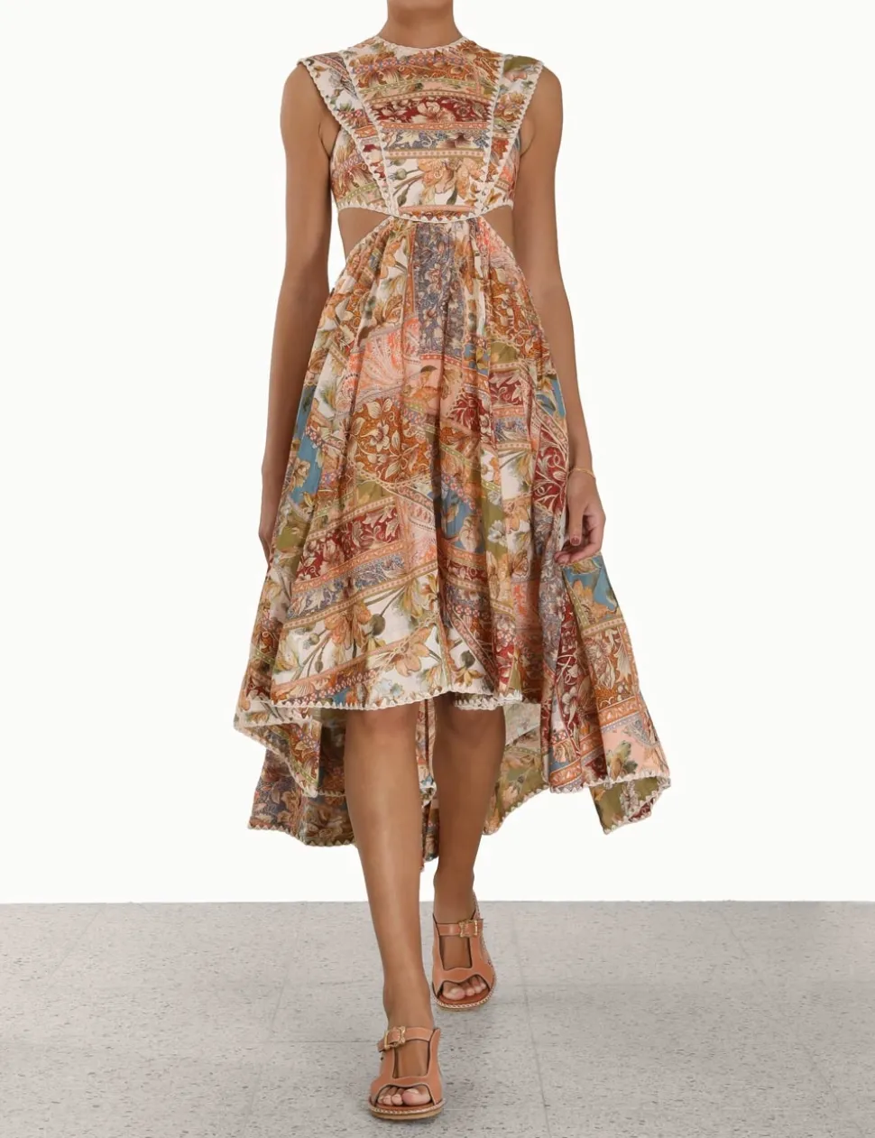 Chintz Asymmetric Dress
