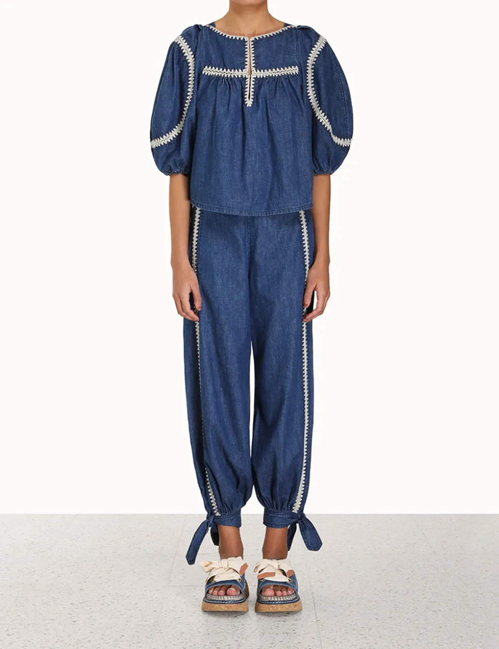 Chintz Denim Harem Pant