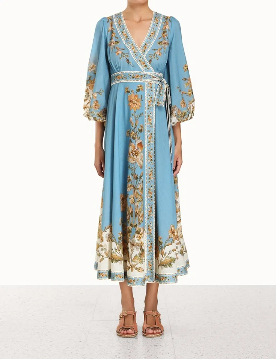 Chintz Wrap Midi Dress