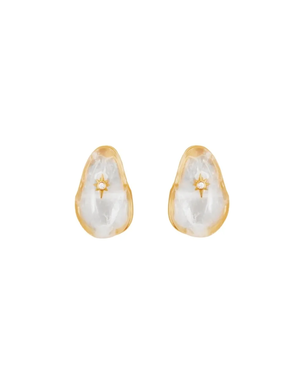 Crystal Pebble Earrings