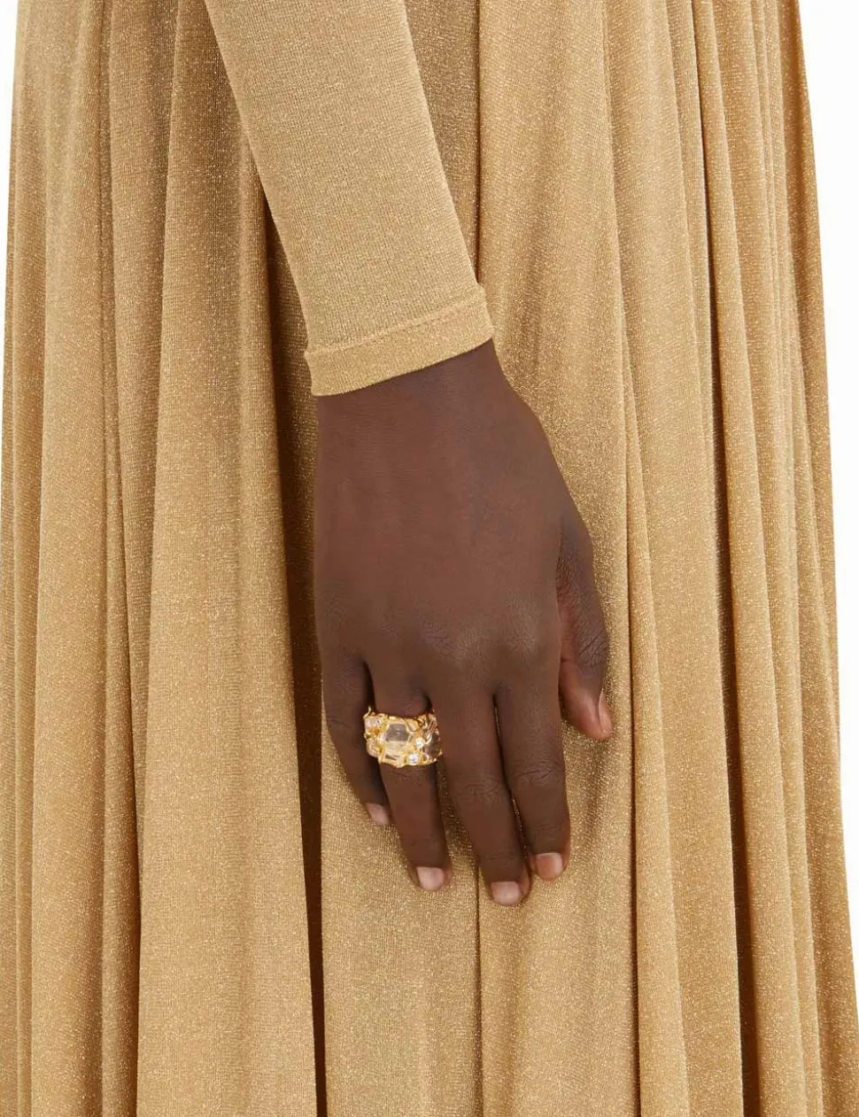 Crystal Swirl Ring