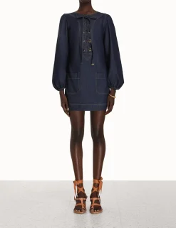 Devi Lace Up Tunic Dress