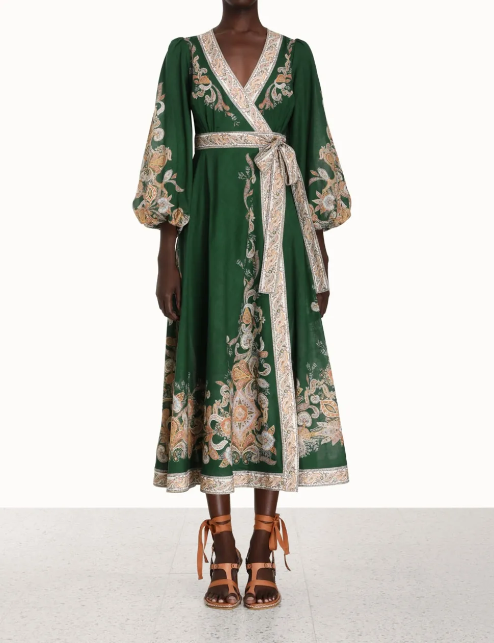 Devi Wrap Midi Dress