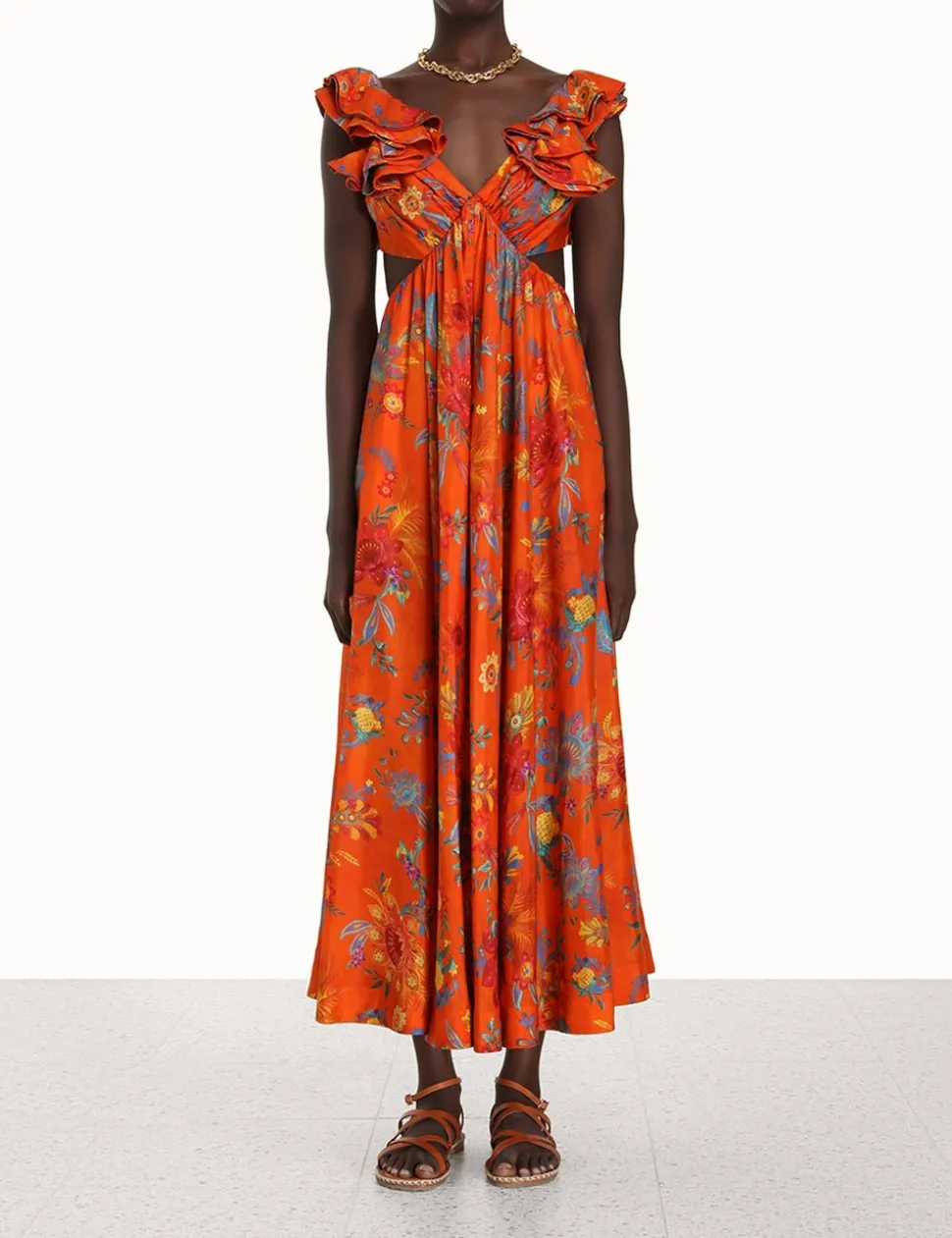 Ginger Frill Midi Dress