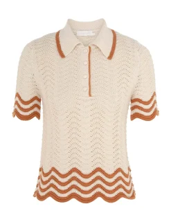 Junie Textured Knit Polo