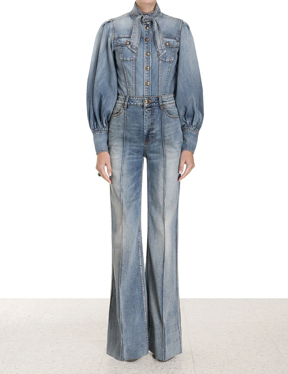 Luminosity Denim Corset Shirt