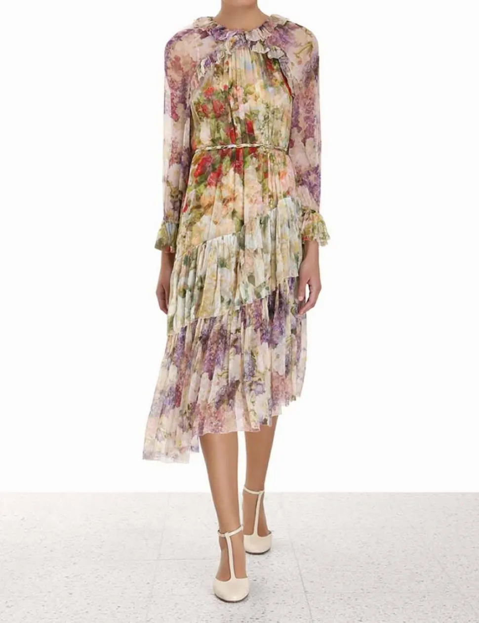 Luminosity Frill Midi Dress