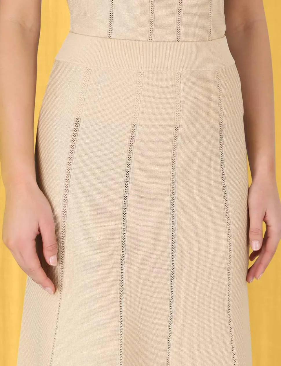 Luminosity Knit Panelled Skirt