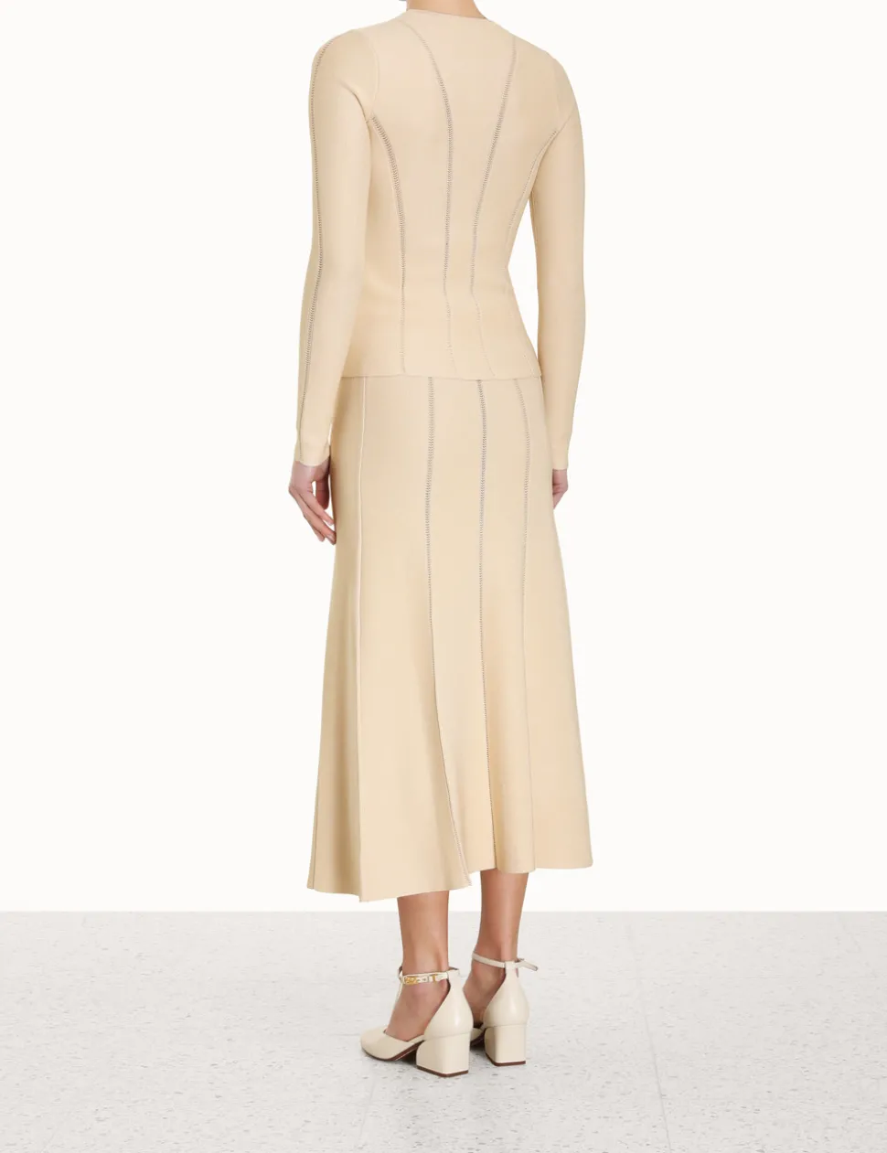 Luminosity Knit Panelled Skirt