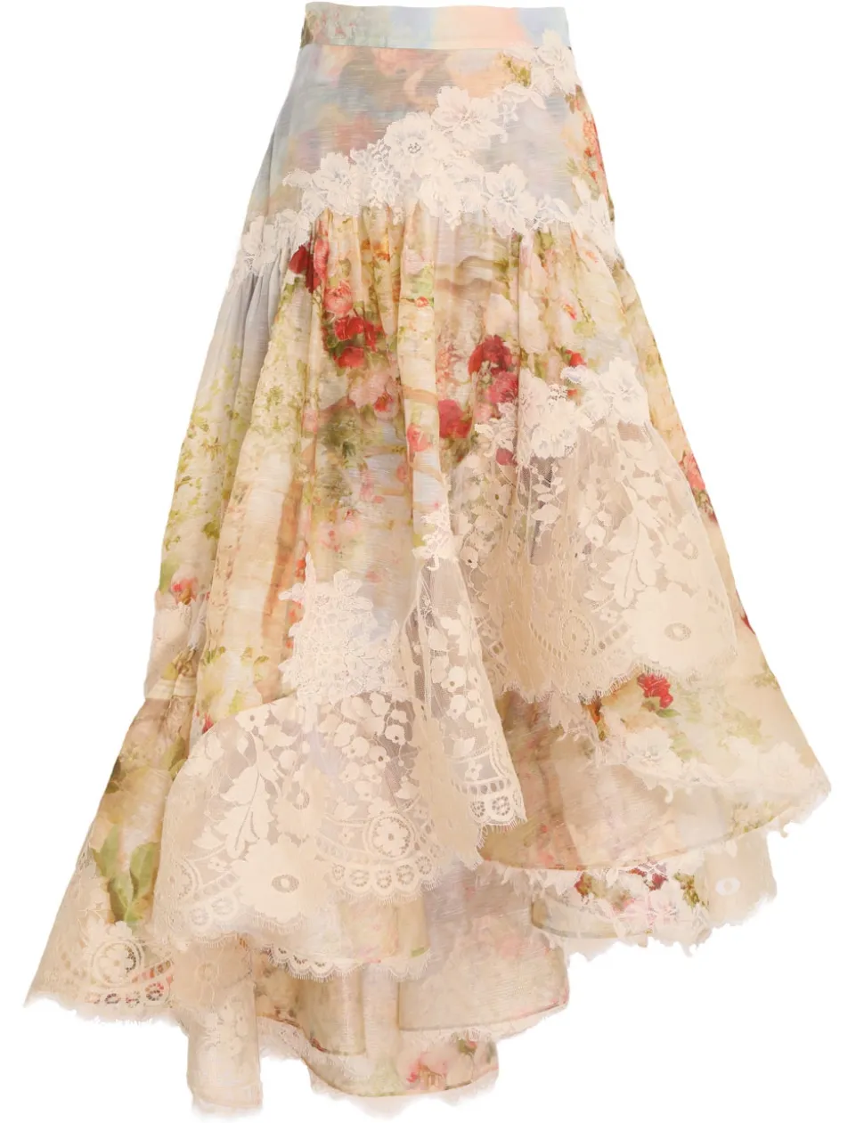 Luminosity Lace Spliced Skirt