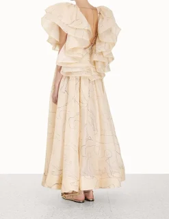 Luminosity Ruffle Gown