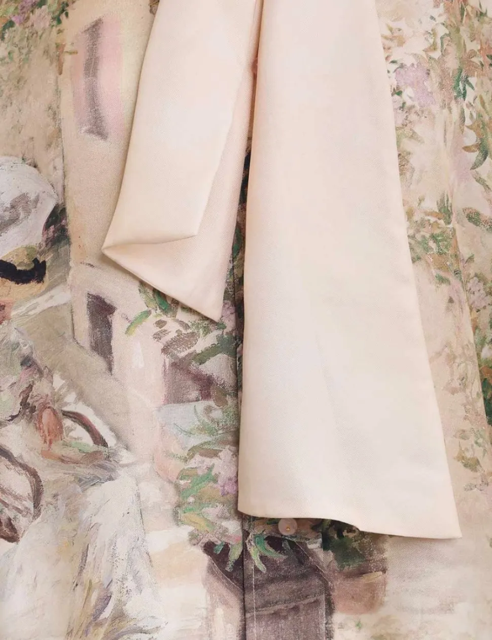 Lyrical Neck Tie Blouse