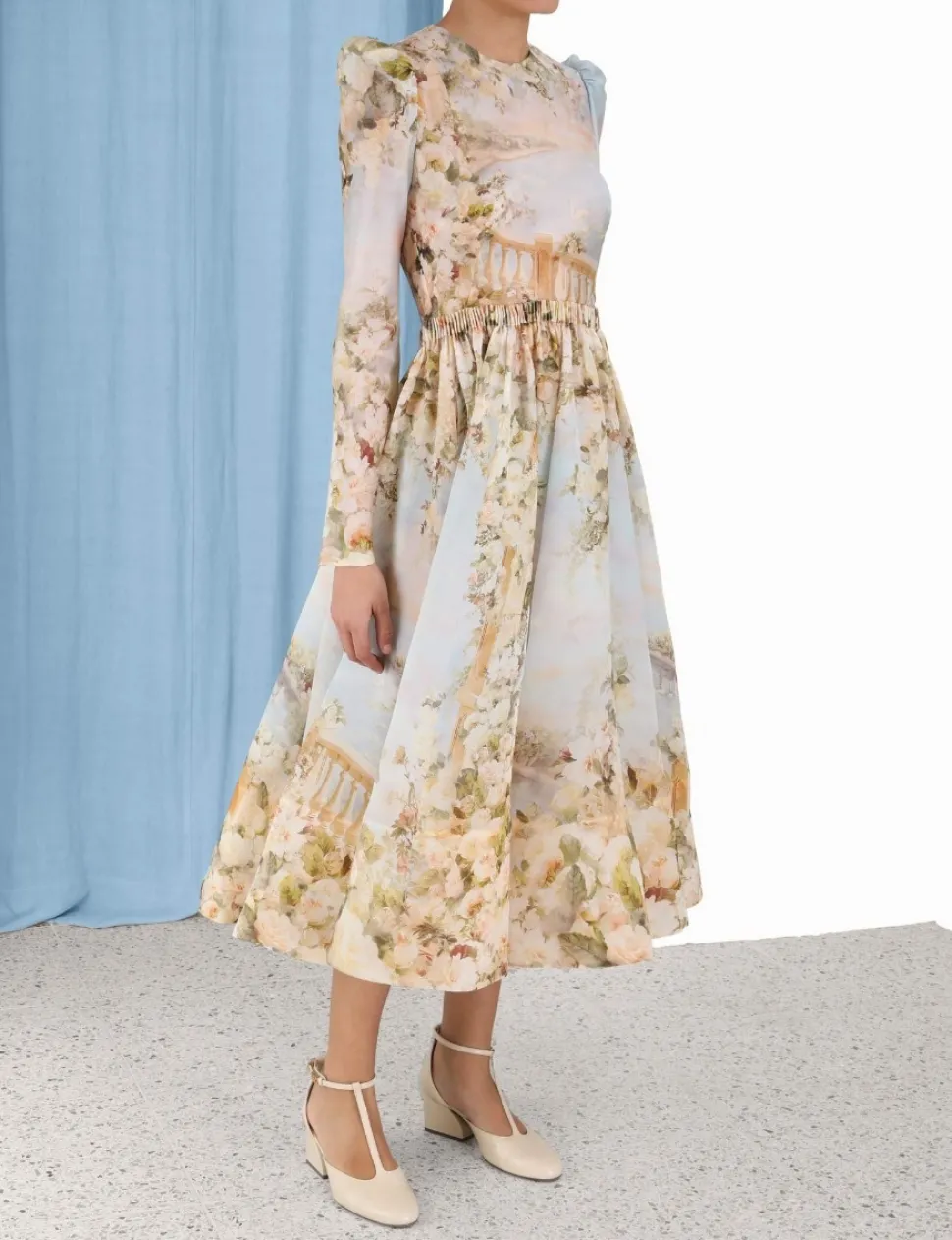 Lyrical Ruched Midi Dress