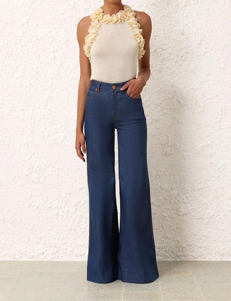 Matchmaker Ruffle Neck Top