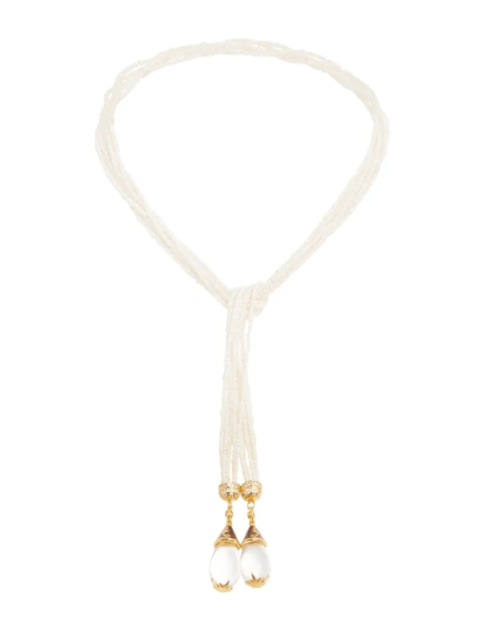 Pearl Rope Lariat Necklace