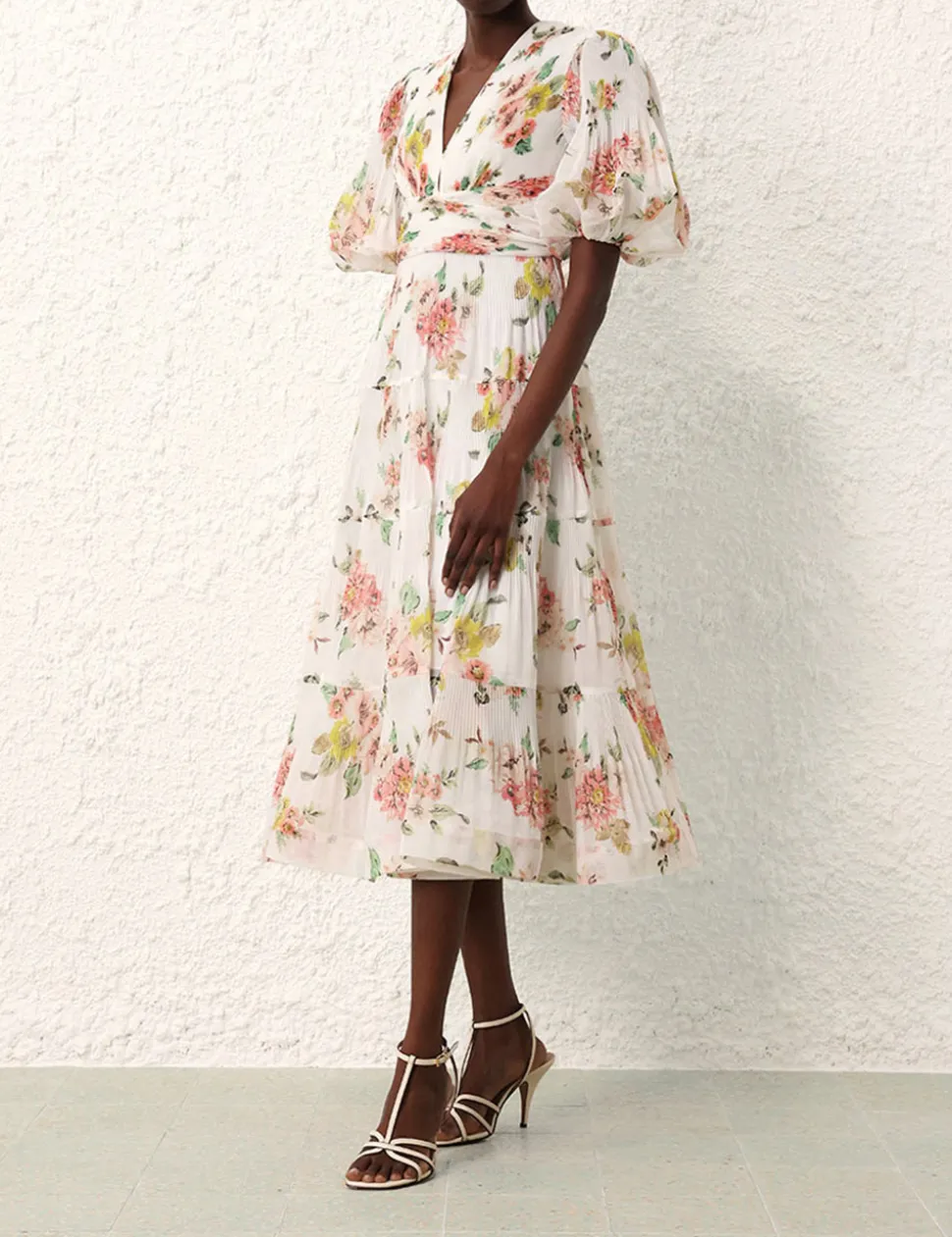 Pleated Midi Dress