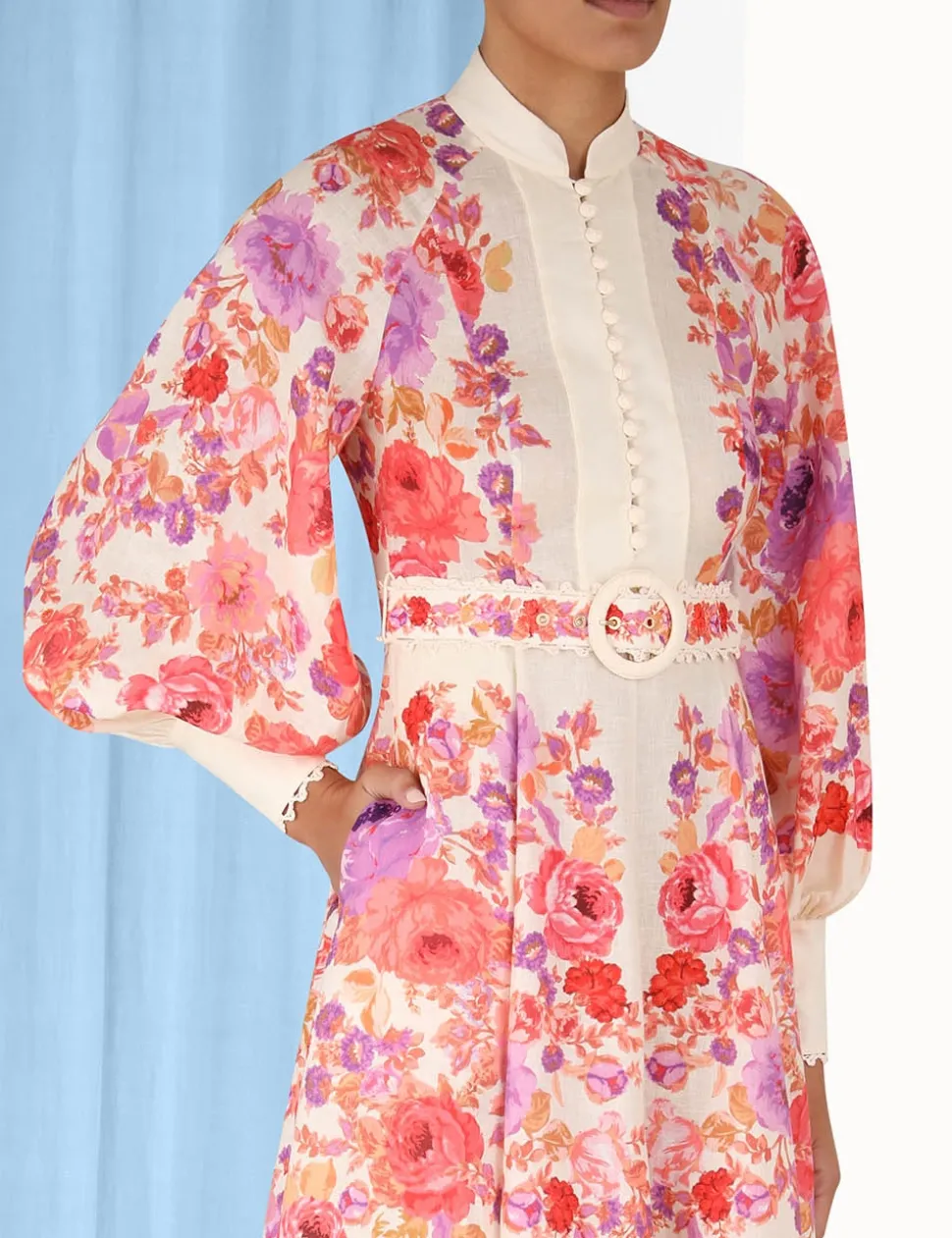 Raie Billow Sleeve Midi Dress