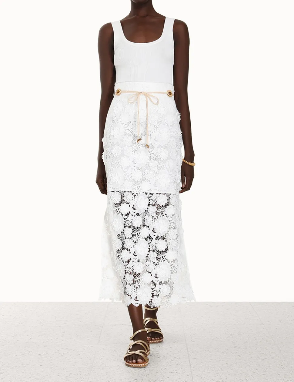 Raie Lace Flower Skirt