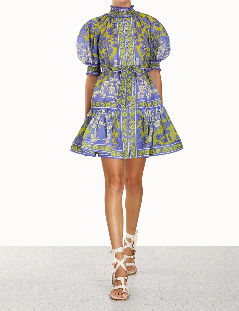 Raie Lantern Mini Dress