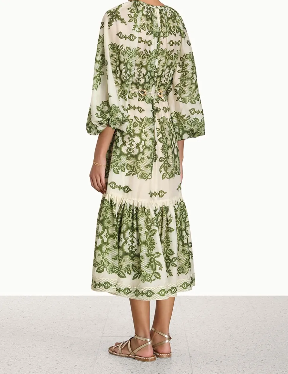 Raie Tiered Billow Midi Dress