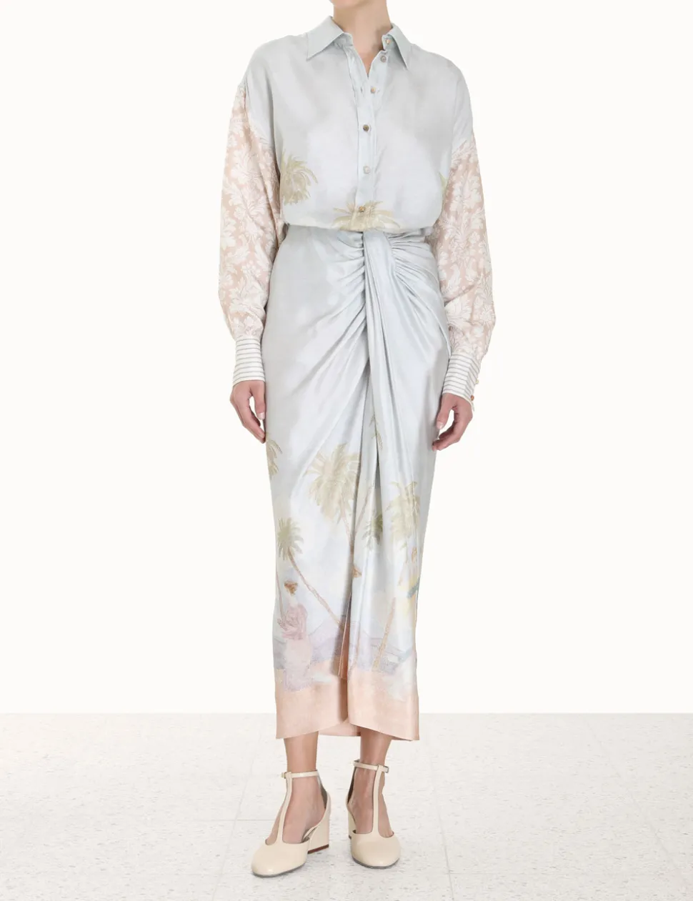 Sensory Drape Midi Skirt