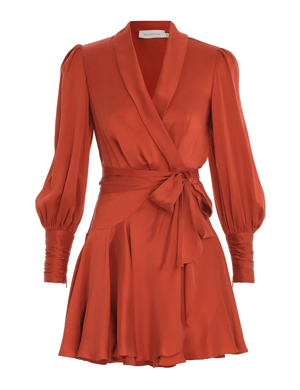 Silk Wrap Mini Dress