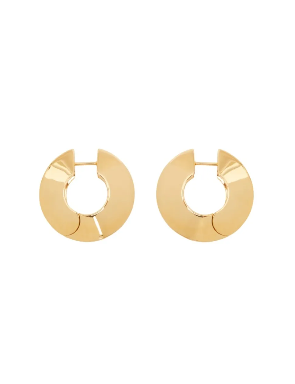 Triangle Section Hoop Earrings