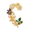 Twisted Wire Flower Ear Cuff