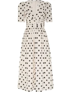 V Neck Midi Dress