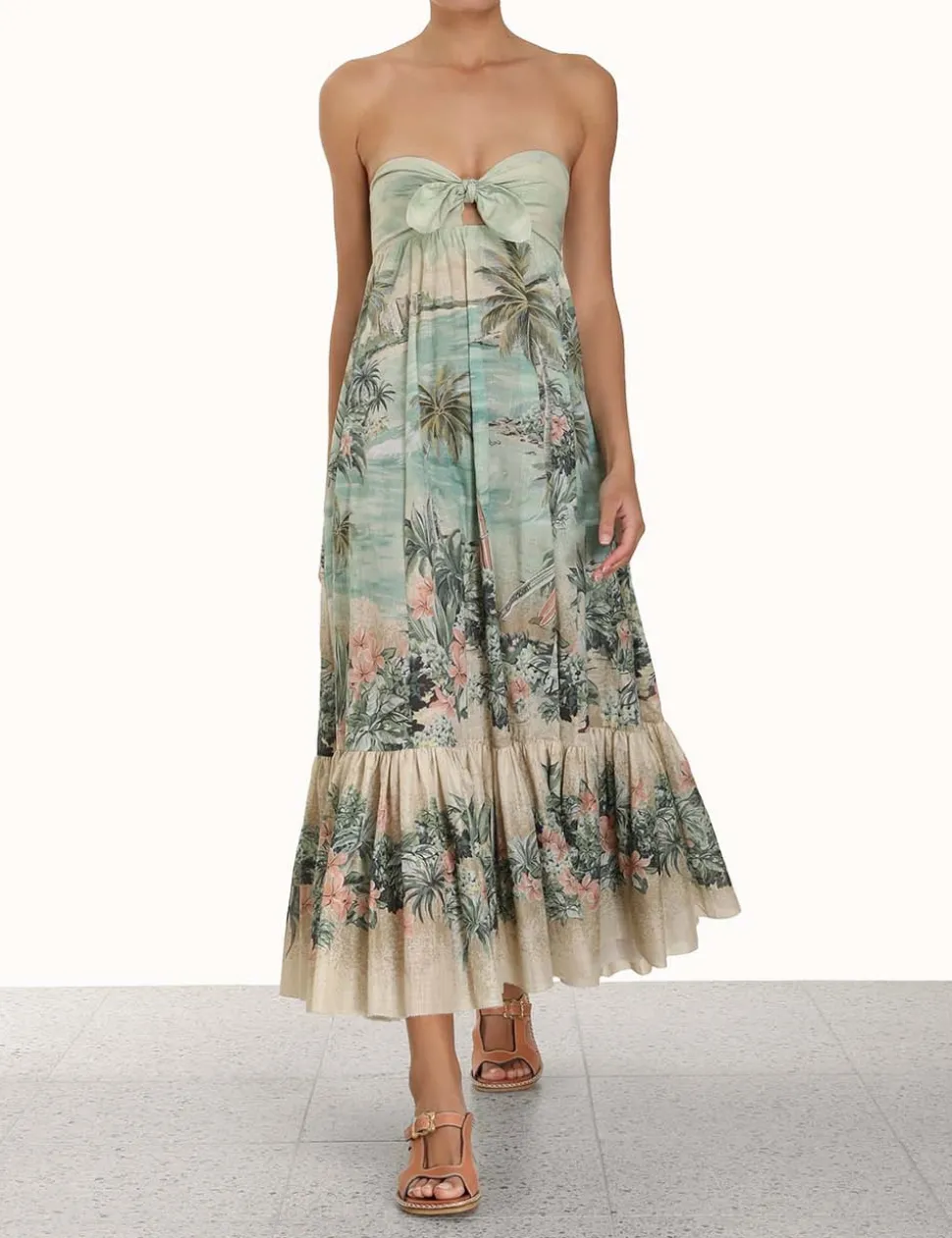 Vacay Strapless Tie Dress