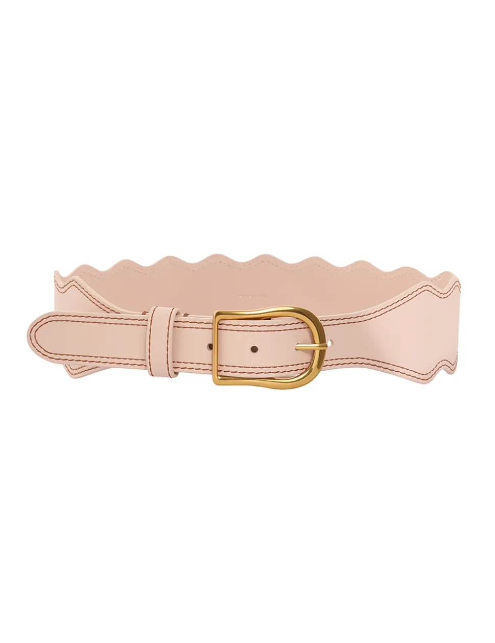 Wave Leather Waist Belt