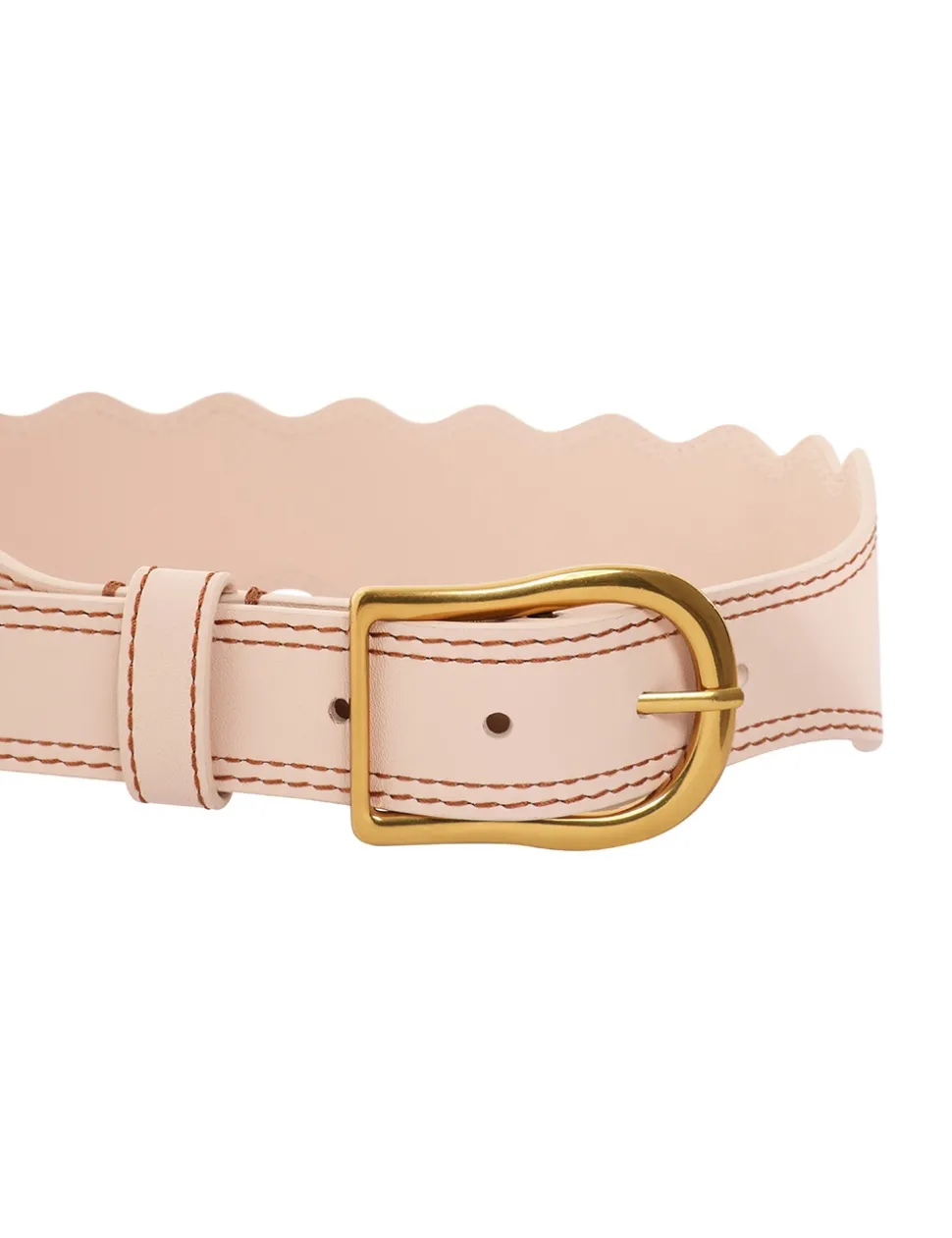 Wave Leather Waist Belt